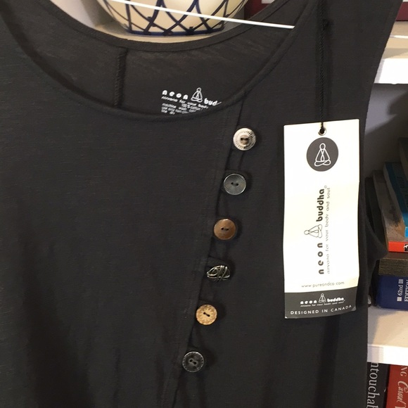 neon buddha Dresses & Skirts - Neon Buddha Visionary Dress Charcoal Gray New Med